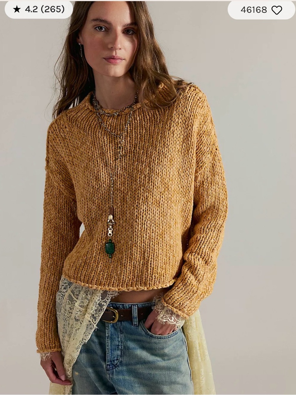 Free People Opal Rollneck Knit Sweater